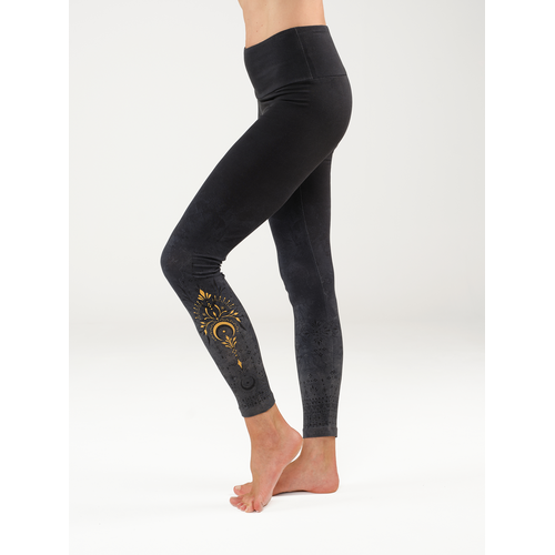 The Spirit of Om- Yoga Kleding van Biologisch Katoen Yoga Legging Tivra Grijs