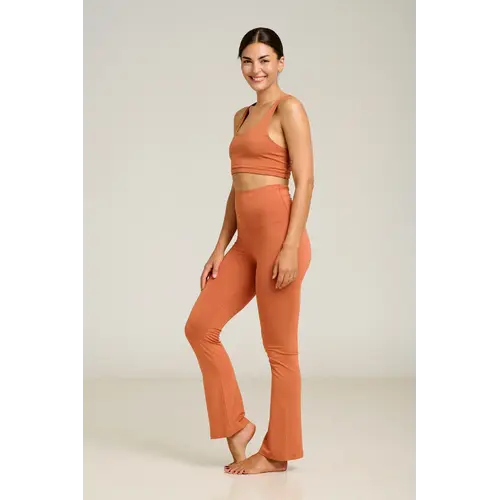 Shambhala Barcelona- Yoga en Sportkleding Shakti Flare Pant Terracotta