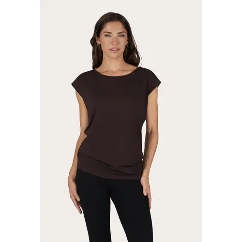 Urban Goddess - Duurzame Yoga- Pilates en Active Kleding Asana Yoga Tee Coffee
