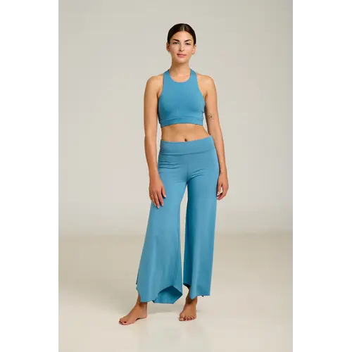 Shambhala Barcelona- Yoga en Sportkleding Maya Flare Pant Azul Piedra