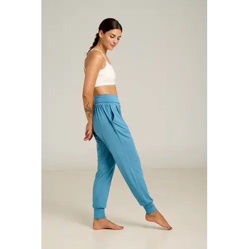 Shambhala Barcelona- Yoga en Sportkleding Purusha Harem Pant Azul Piedra