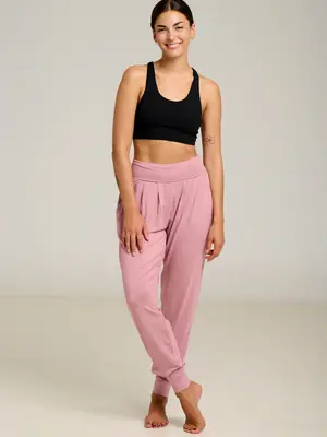 Shambhala Barcelona- Yoga en Sportkleding Purusha Harem Pant Rosa Seca