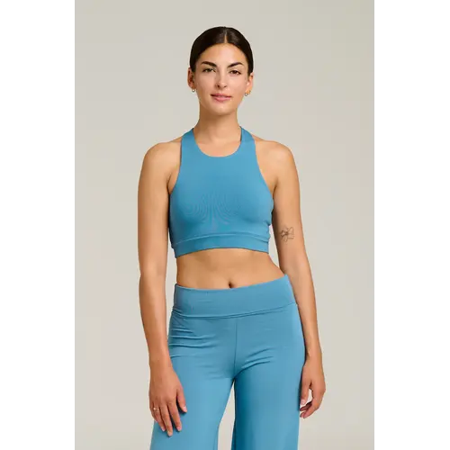 Shambhala Barcelona- Yoga en Sportkleding Devi Bra Azul Piedra