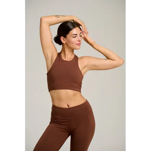 Shambhala Barcelona- Yoga en Sportkleding Devi Bra Bruin