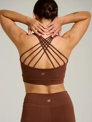 Shambhala Barcelona- Yoga en Sportkleding Devi Bra Bruin