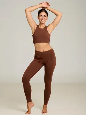 Shambhala Barcelona- Yoga en Sportkleding Mula Legging Bruin