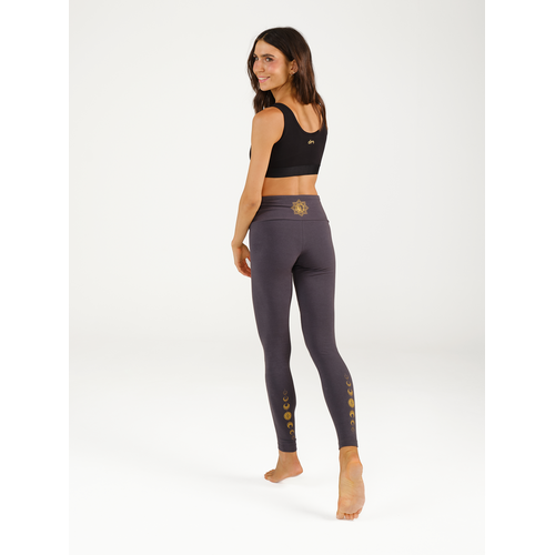 The Spirit of Om- Yoga Kleding van Biologisch Katoen Yoga Legging Vipra Antraciet