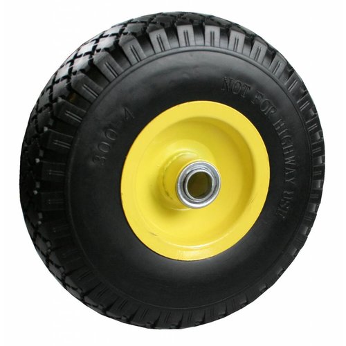 Benson Wiel met massieve PU band 300-4, as 20mm. Benson Wiel met massieve PU band 300-4, as 20mm.