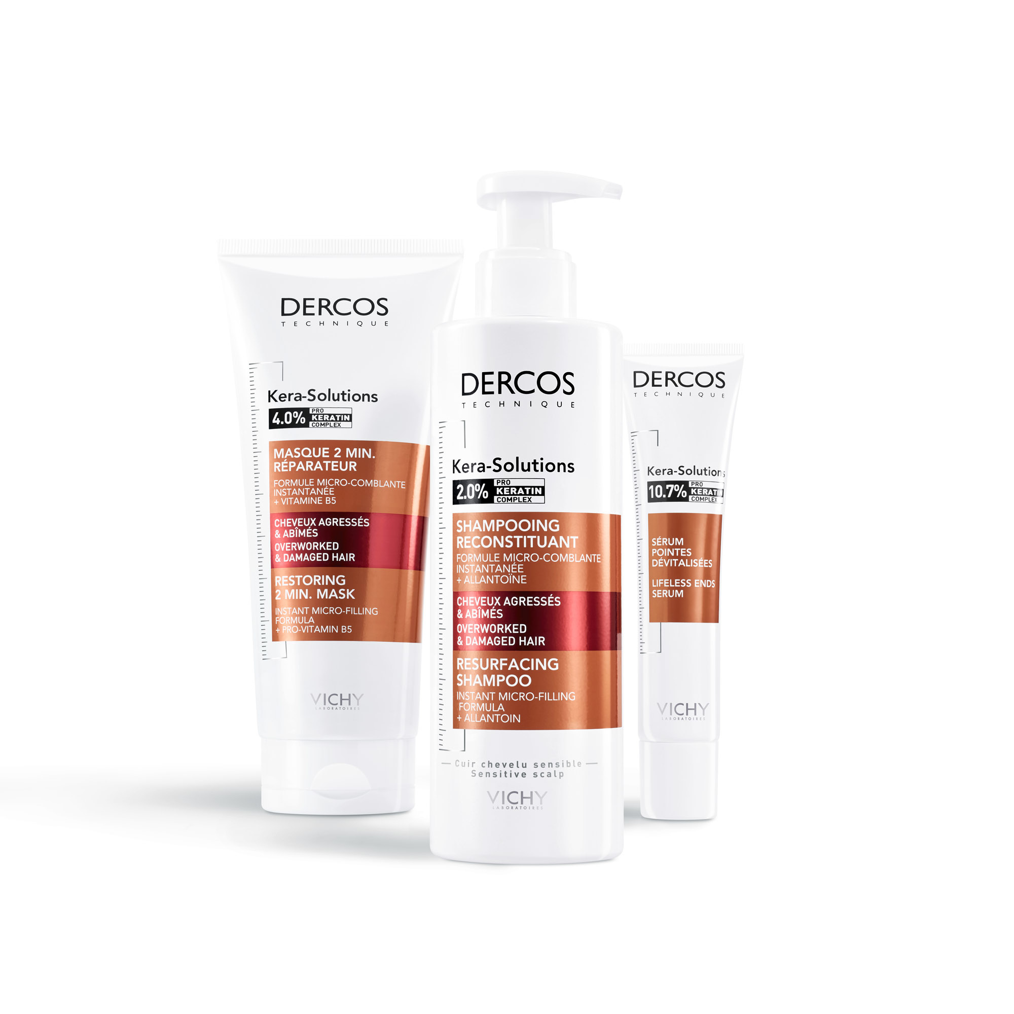 Dercos Kera-Solutions voor beschadigd haar