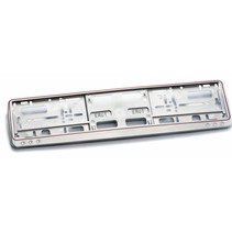 Kader GRIJS met rode rand (PP) voor nummerplaat 520x110mm