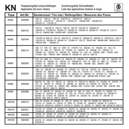 ProPlus Sneeuwketting KN60 - 12mm