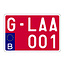 Landbouw Nummerplaat ALU (Moto België) 210 x 140mm ROOD