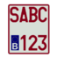 (Brom) fietsnummerplaat ALU (België) 100 x 120mm WIT