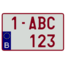 Europese Nummerplaat (Vierkant België) 340 x 210mm WIT