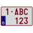 VIERKANT Nummerplaat ALU (België) 340 x 210mm WIT