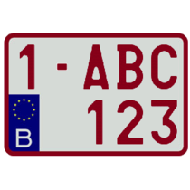Europese Nummerplaat ALU (Moto België)
