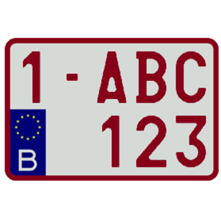 MOTO Nummerplaat ALU ( België) 210 x 140mm WIT