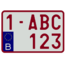 Europese Nummerplaat ALU (Moto België) 210 x 140mm WIT