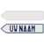 Funplaat Funplaat Pijl Wit (wijzend naar links)