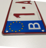 Europese Nummerplaat ALU (België ) 520 x 110mm WIT