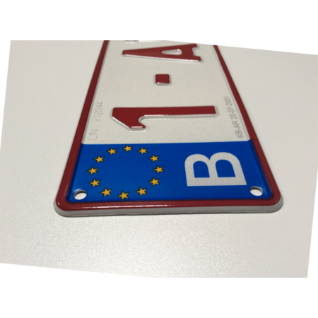 Europese Nummerplaat ALU (België ) 520 x 110mm WIT