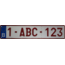 Europese Nummerplaat ALU (België ) 520 x 110mm WIT