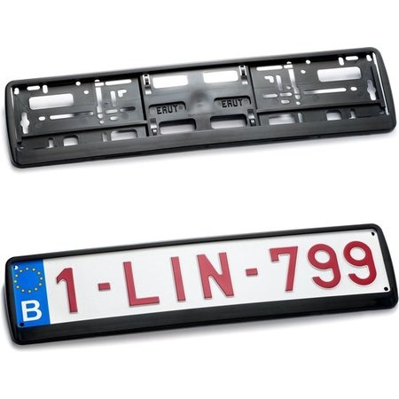 Kader ZWART (PP) voor nummerplaat 520x110/112 mm