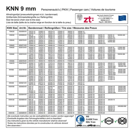 ProPlus Sneeuwkettingen 9mm KNN40