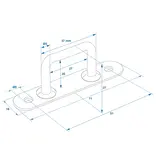 ProPlus Zeiloog Rechthoekig 36mm (4 stuks)