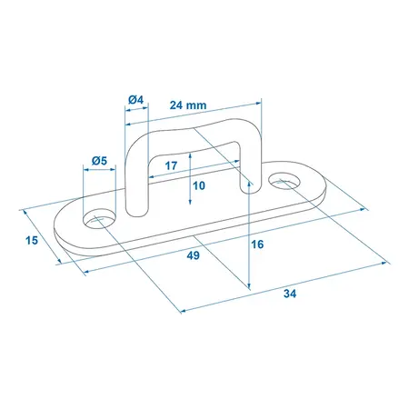 ProPlus Zeiloog Rechthoekig 24mm (4 stuks)