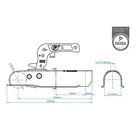 ProPlus Kogelkoppeling Rond 50mm