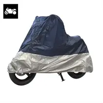 Motorhoes blauw/zilver