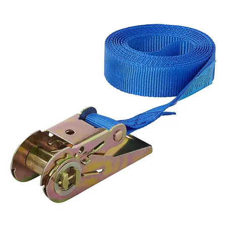 ProPlus Spanband blauw met ratel 3,5 meter