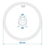 ProPlus Reflector oranje 60mm schroefbevestiging 2 stuks