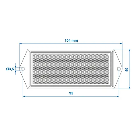 ProPlus Reflector oranje 104x40mm schroefbevestiging 2 stuks