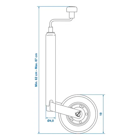 ProPlus Neuswiel 48mm velg metaal met rubberband 200x50mm