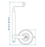 ProPlus Neuswiel 48mm velg metaal en PU band 260x85mm