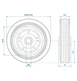 ProPlus Neuswielbandje velg metaal met rubberband 200x50mm