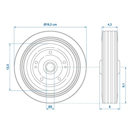 ProPlus Neuswielbandje velg metaal met rubberband 200x50mm