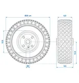 ProPlus Neuswielbandje velg metaal met luchtband 260x85mm