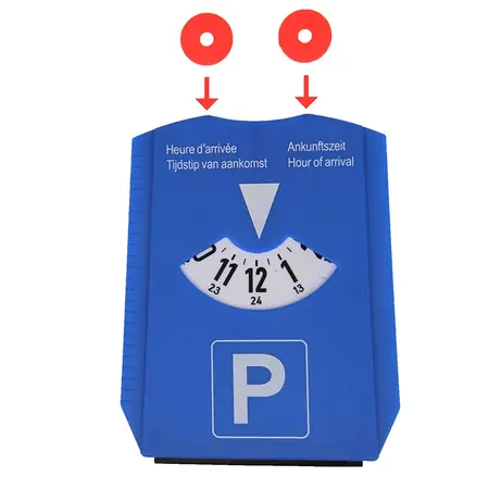 ProPlus Parkeerschijf NL/D/F/GB met Ijskrabber & Winkelwagenmuntjes