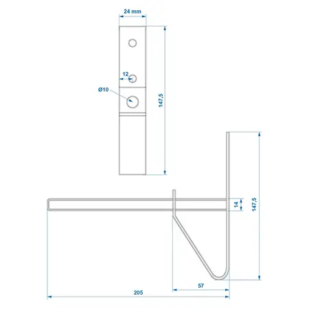 ProPlus Bandenhouderset 2 stuks Muurbevestiging