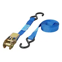 Spanband blauw met ratel + 2 haken 5 meter