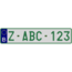 Handelaar Nummerplaat ALU (België) 520 x 110mm GROEN