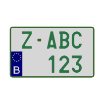 Handelaar Nummerplaat ALU (Vierkant België)