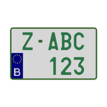 Handelaar Nummerplaat ALU (Vierkant België)