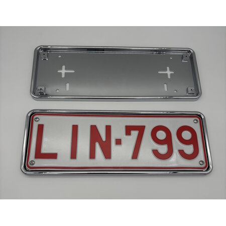 Kader Oud Formaat PVC CHROME 340 x 110 mm - 1 stuk