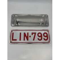 Kader Oud Formaat nummerplaat INOX CHROMÉ