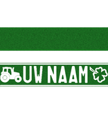 Funplaat Funplaat Glitter Groen - Funplaat Op Naam 520 x 112