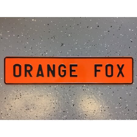Funplaat Funplaat Oranje Reflex- Op Naam 520 x 112